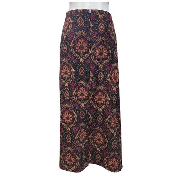 Briggs New York Womens Vintage 90s Faux Suede Paisley Long Skirt Plus Sz 20W - Picture 5 of 10